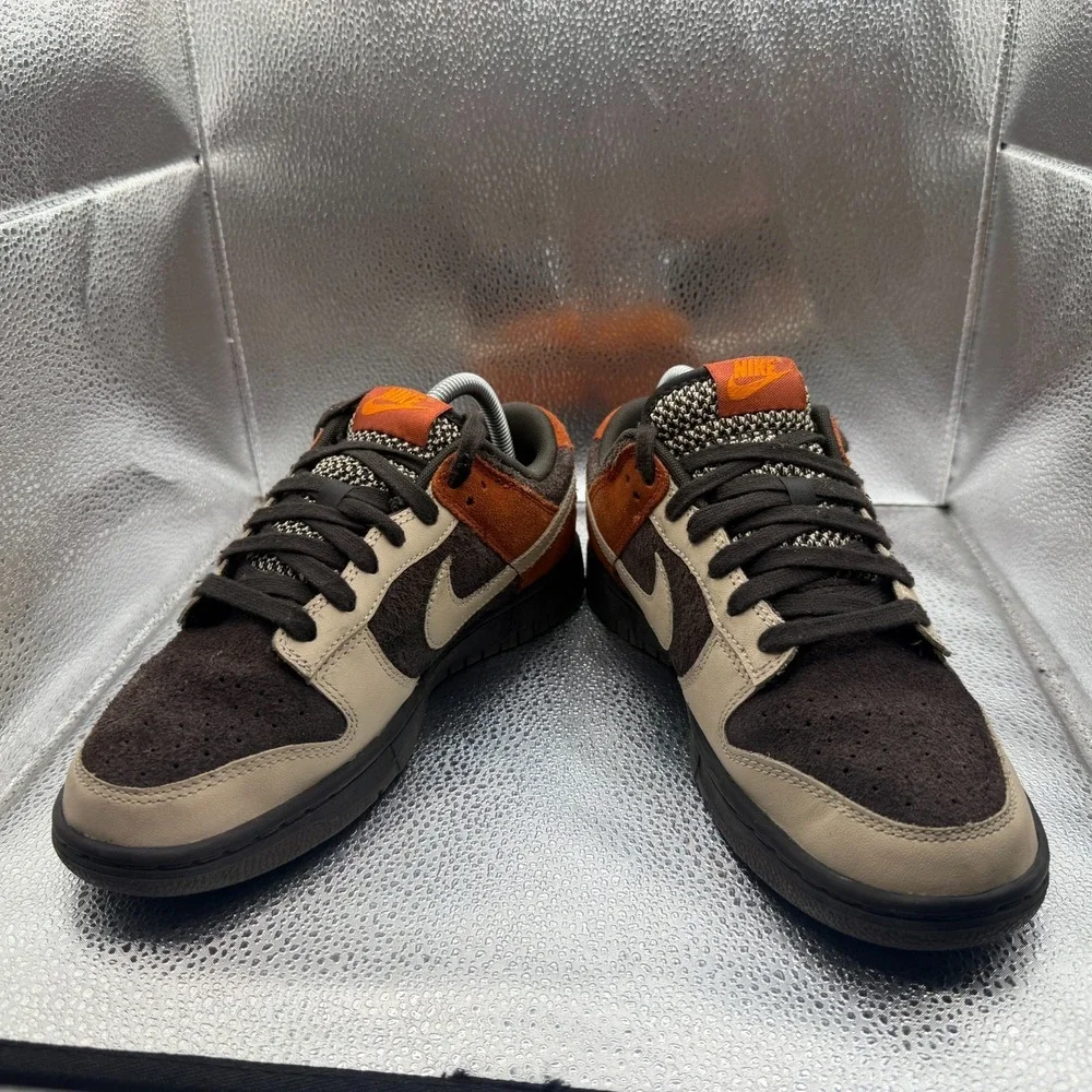 Size 7 Nike Dunk Low Red Panda Brown Suede Leather Mens Sneaker Shoes FV0395-200